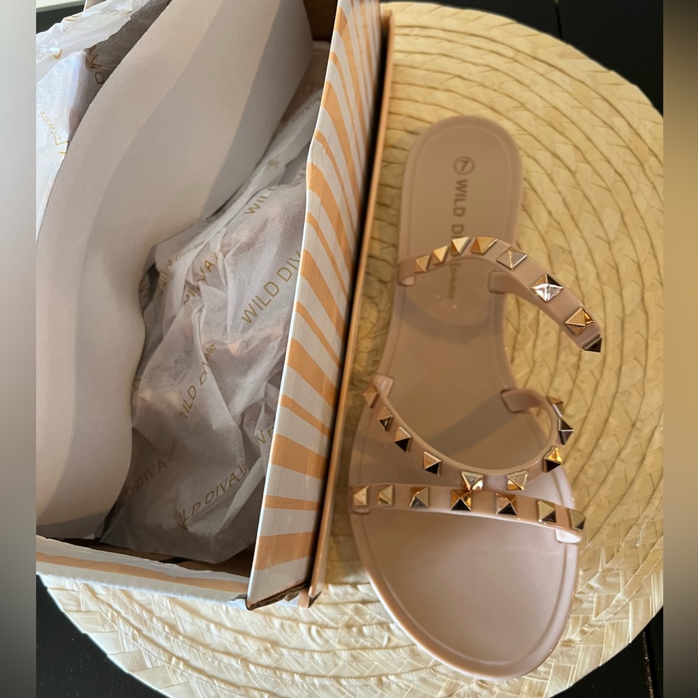 Wild Diva Studded Sandals